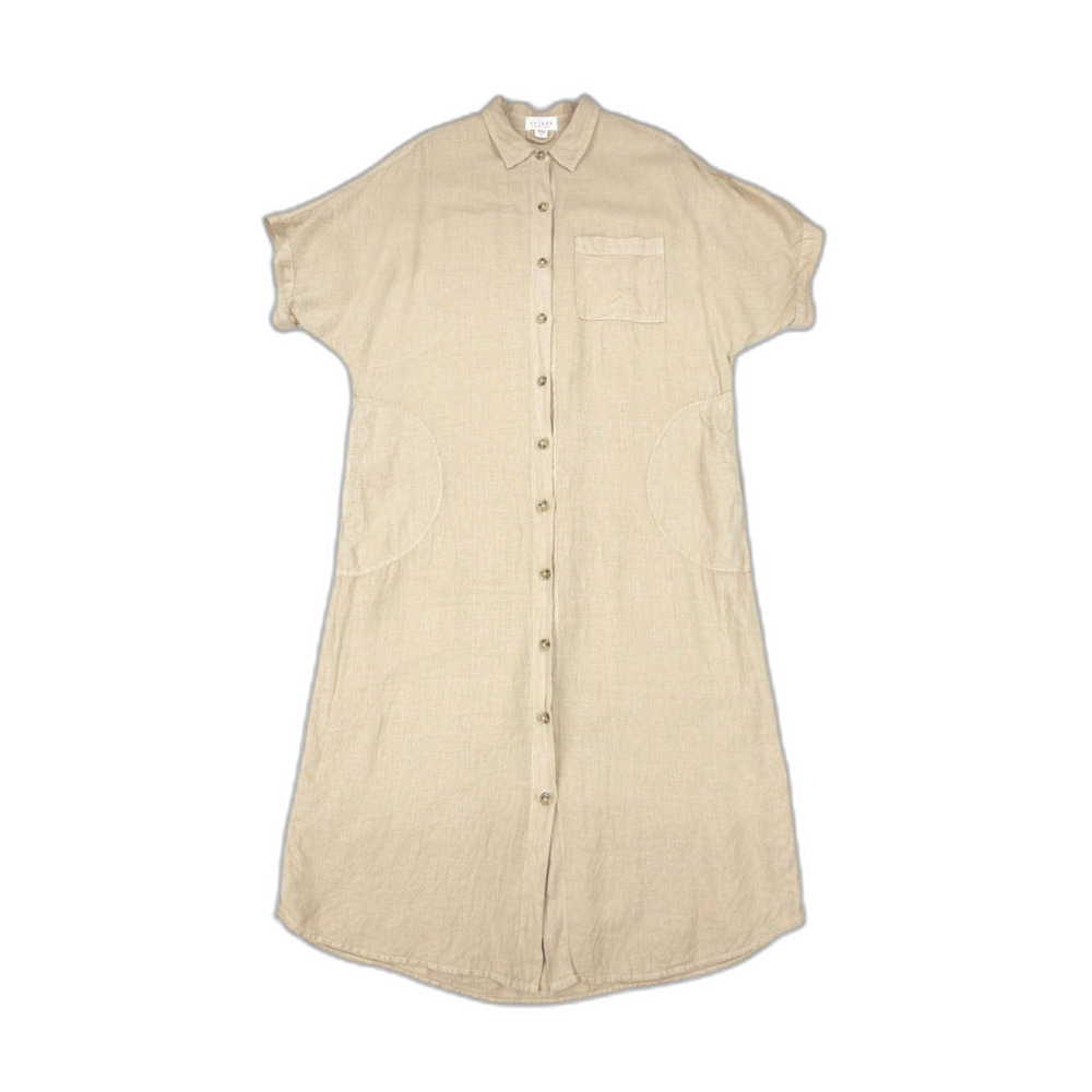 Velvet by Graham & Spencer Sandra 100% linen shirt dress Quiet Luxury Resort